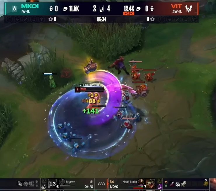In-game teamfight, Vitality versus Movistar KOI